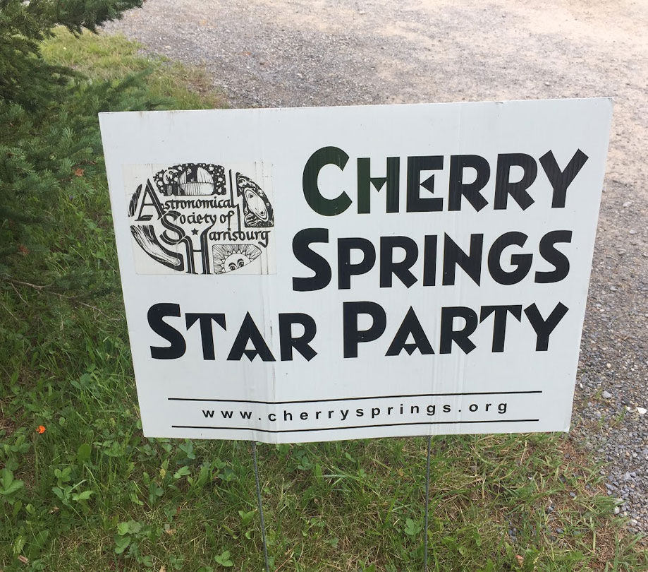 Cherry Springs Star Party location and setup